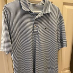 Blue striped Vineyard Vines Short Sleeve Polo